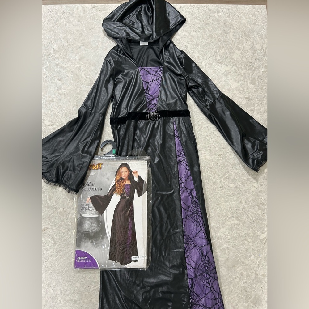 EUC Girls Spirit Costume size L 10/12 Spider Sorceress